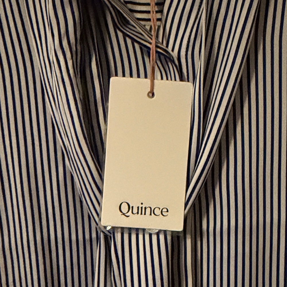 Quince Washable Stretch Silk Tie Neck Blouse - Picture 2 of 10